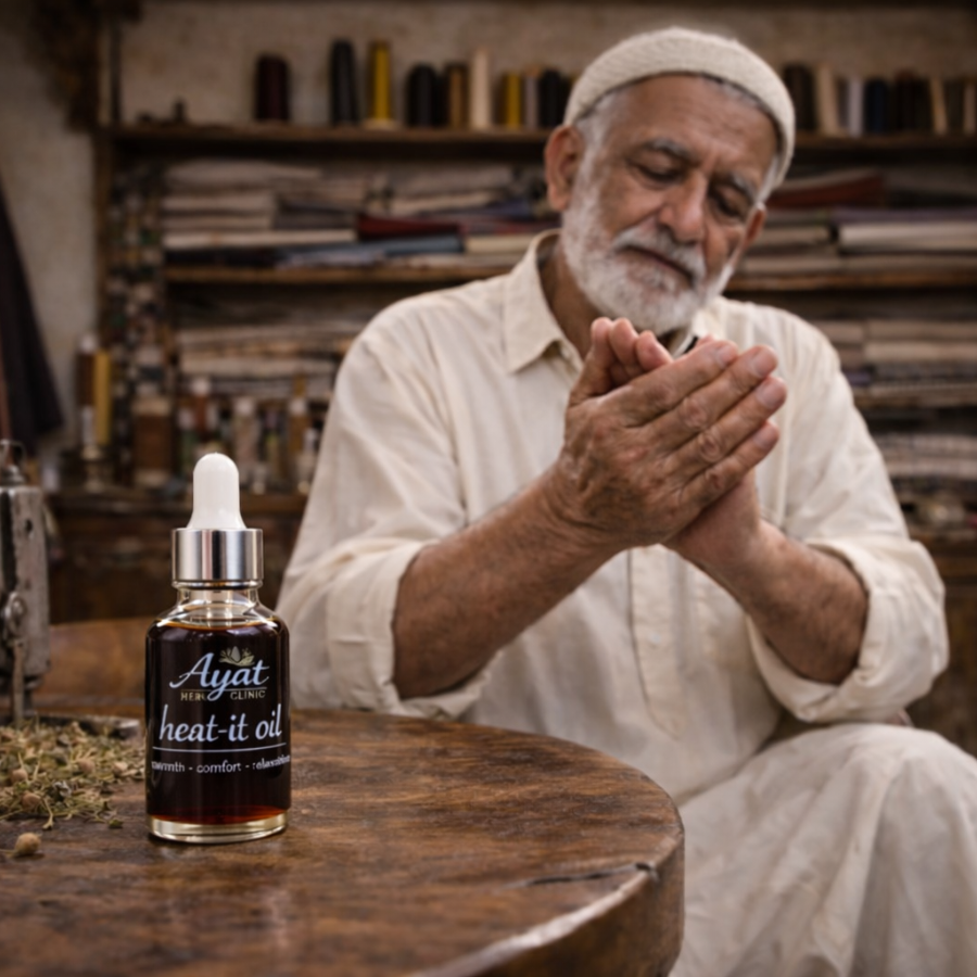 Heat-It Oil by Ayat Herbal Clinic | Comforting Herbal Massage Oil