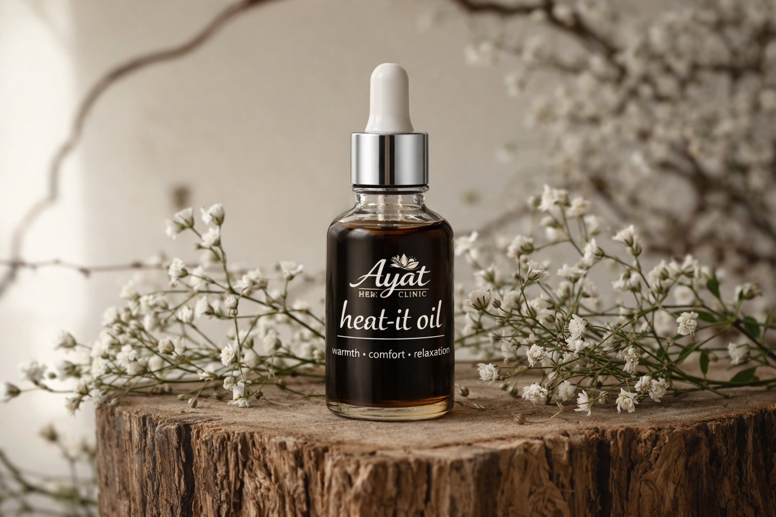 Heat-It Oil by Ayat Herbal Clinic | Comforting Herbal Massage Oil