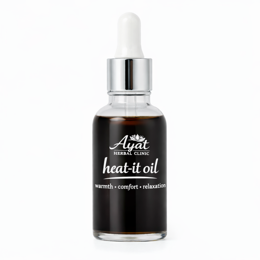 Heat-It Oil by Ayat Herbal Clinic | Comforting Herbal Massage Oil