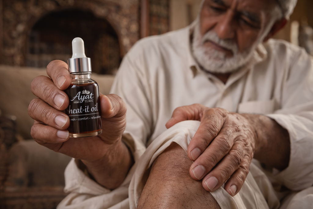 Heat-It Oil by Ayat Herbal Clinic | Comforting Herbal Massage Oil