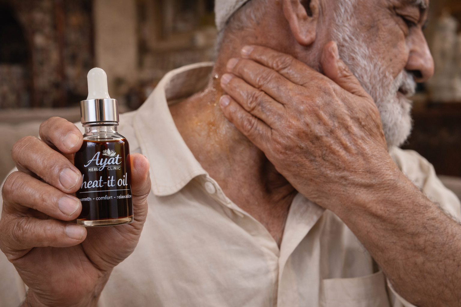 Heat-It Oil by Ayat Herbal Clinic | Comforting Herbal Massage Oil